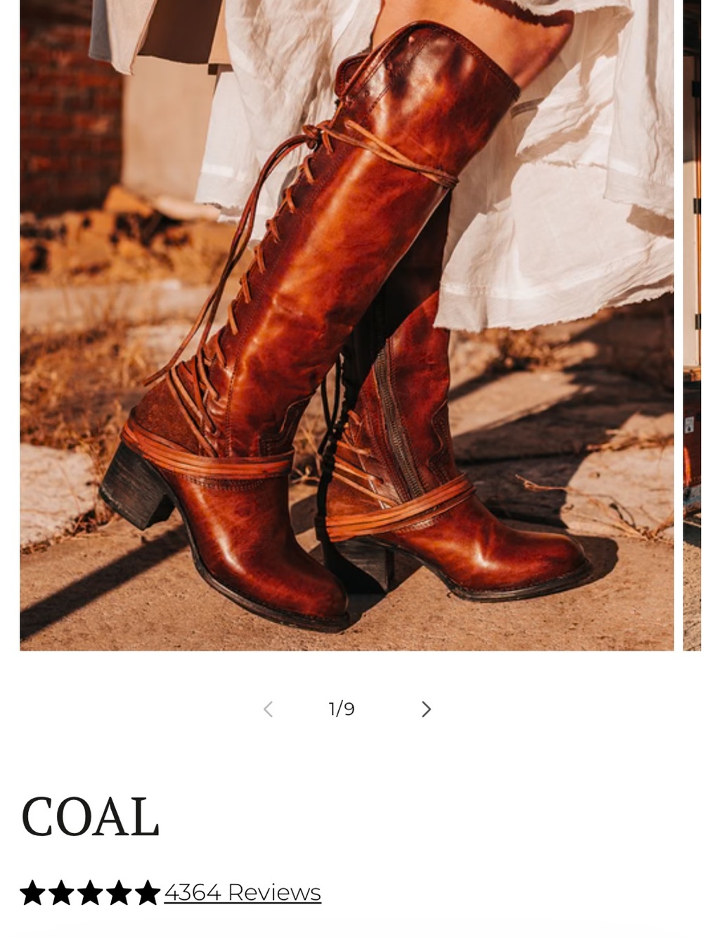 Freebird Cognac Lace-Up Knee Boots